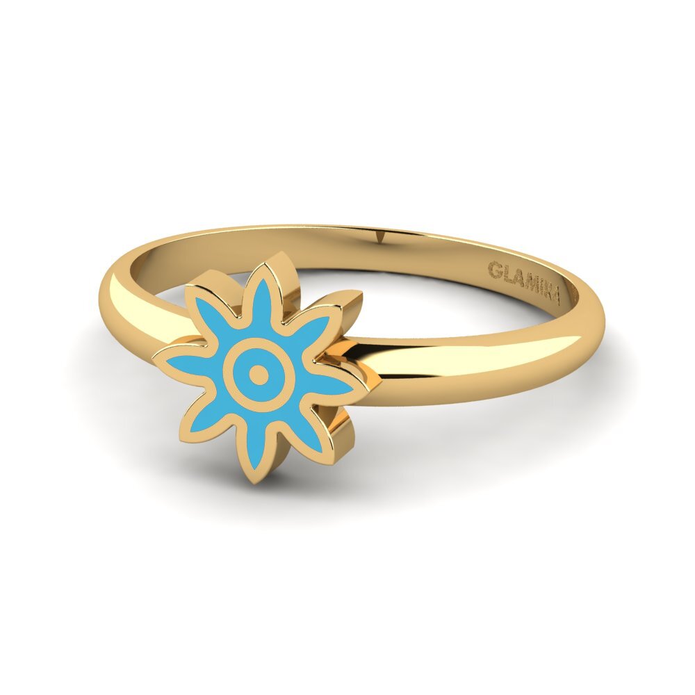 Gelbgold 750 Ring Algae