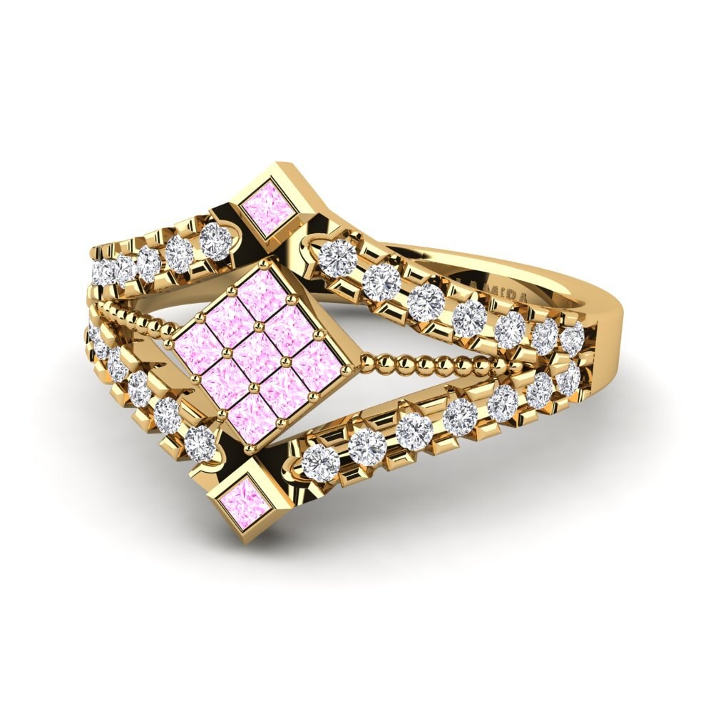 Princesa Zafiro Rosado Anillo Algiers