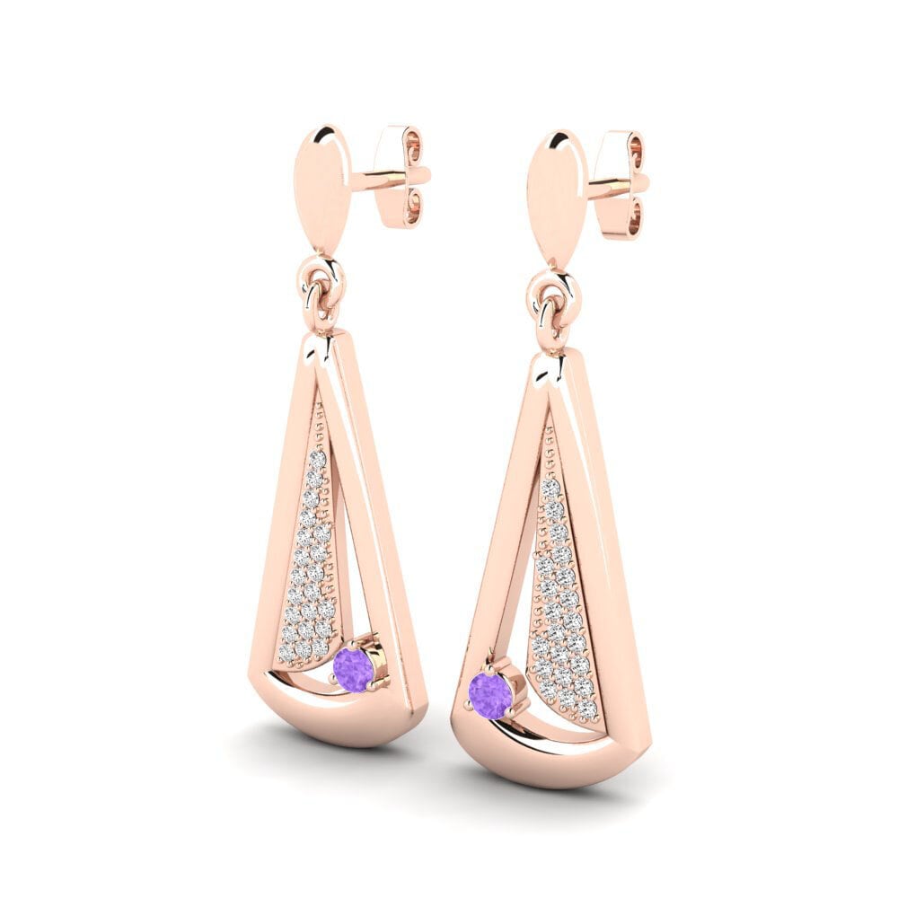 Améthyste Boucle d'oreille femme Alhertina