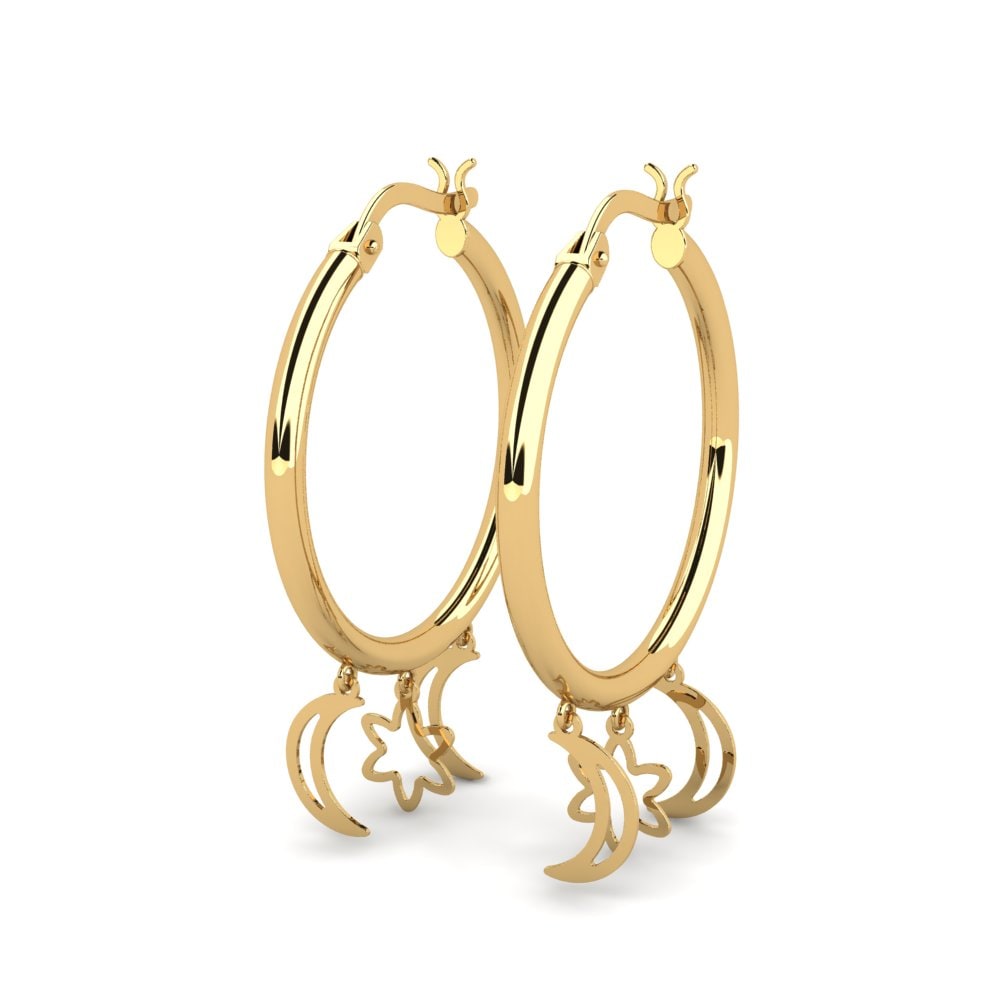9k Oro Amarillo Pendientes Alijiah