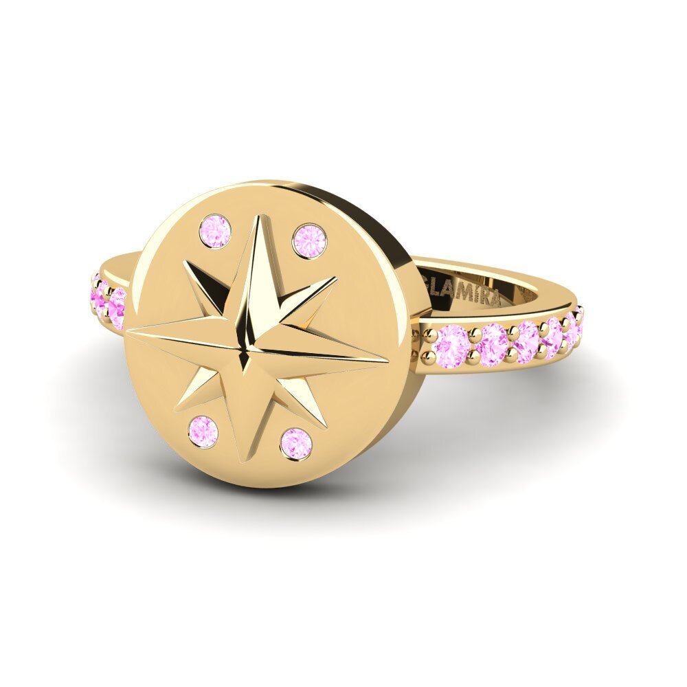 Rosa Saphir Pinker Ring Alimona