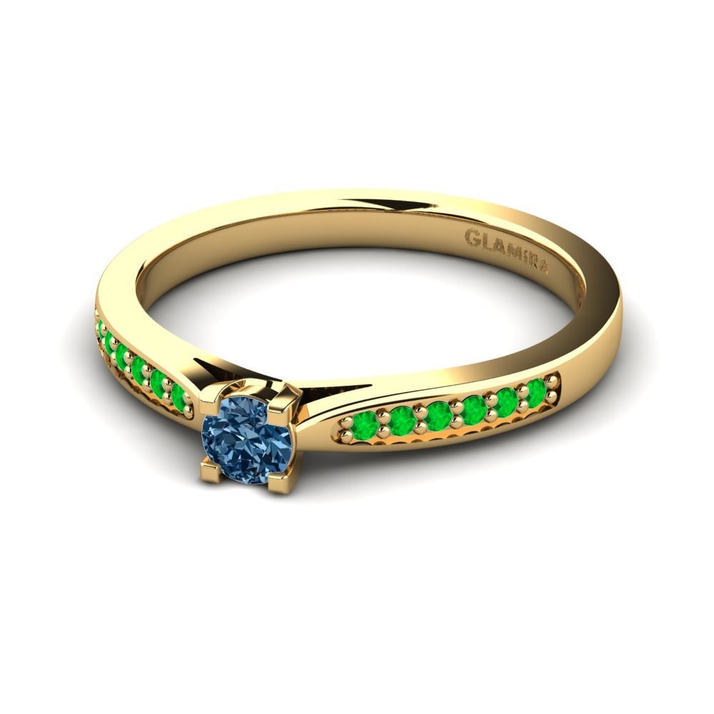 14k Yellow Gold Engagement Ring Alina 0.16 crt