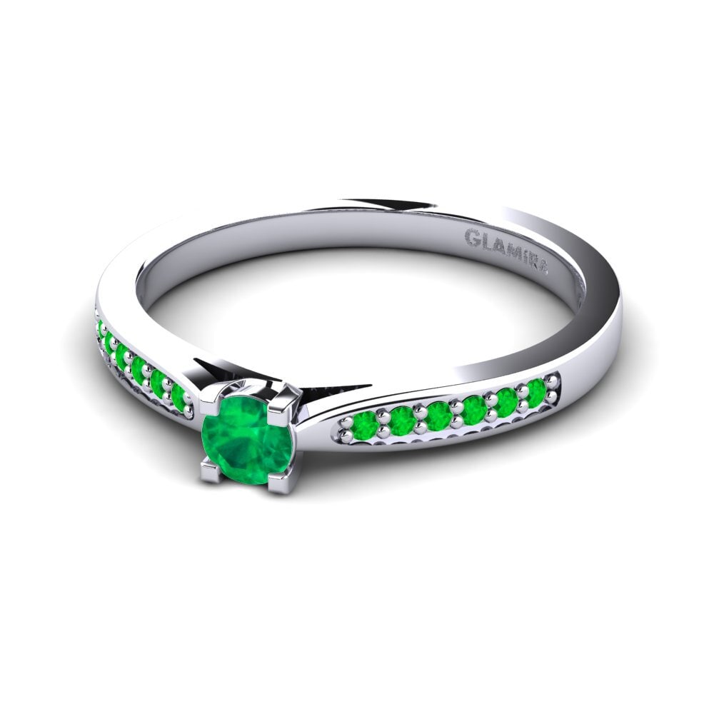Emerald Engagement Ring Alina 0.16 crt