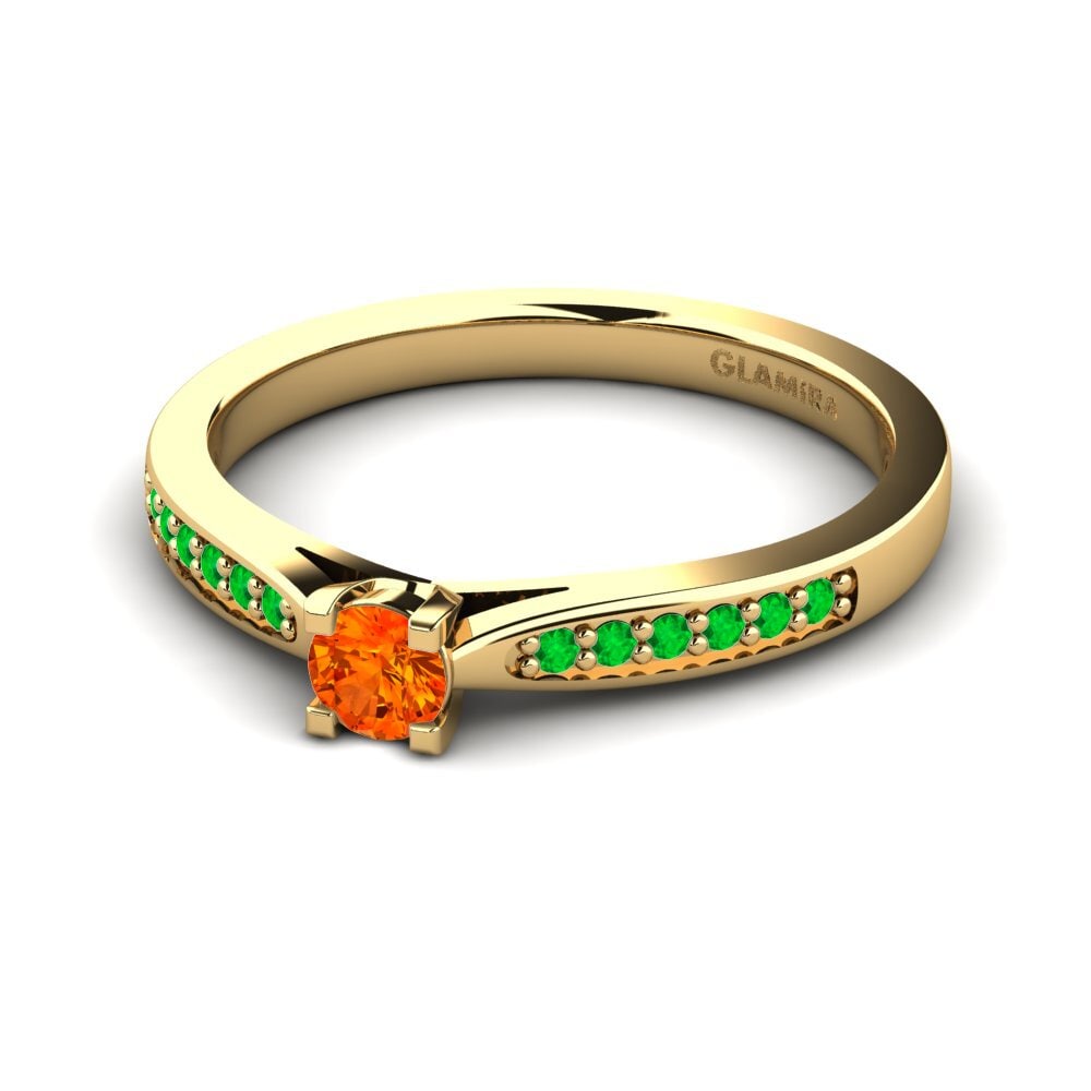 14K Yellow Gold Engagement Ring Alina 0.16 crt