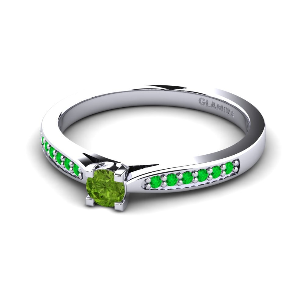 Peridot Engagement Ring Alina 0.16 crt