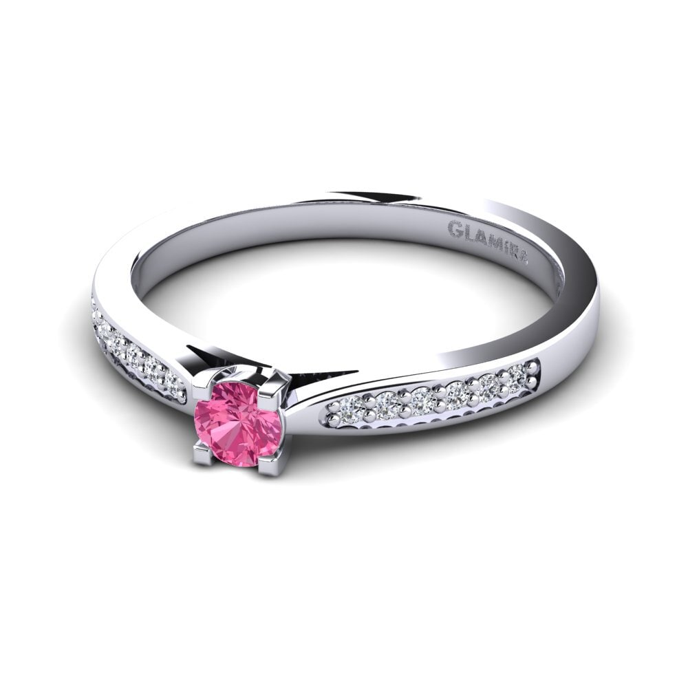 Pink Tourmaline Engagement Ring Alina 0.16 crt