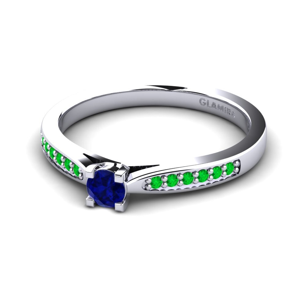9ct White Gold Sapphire Engagement Ring Alina 0.16 crt