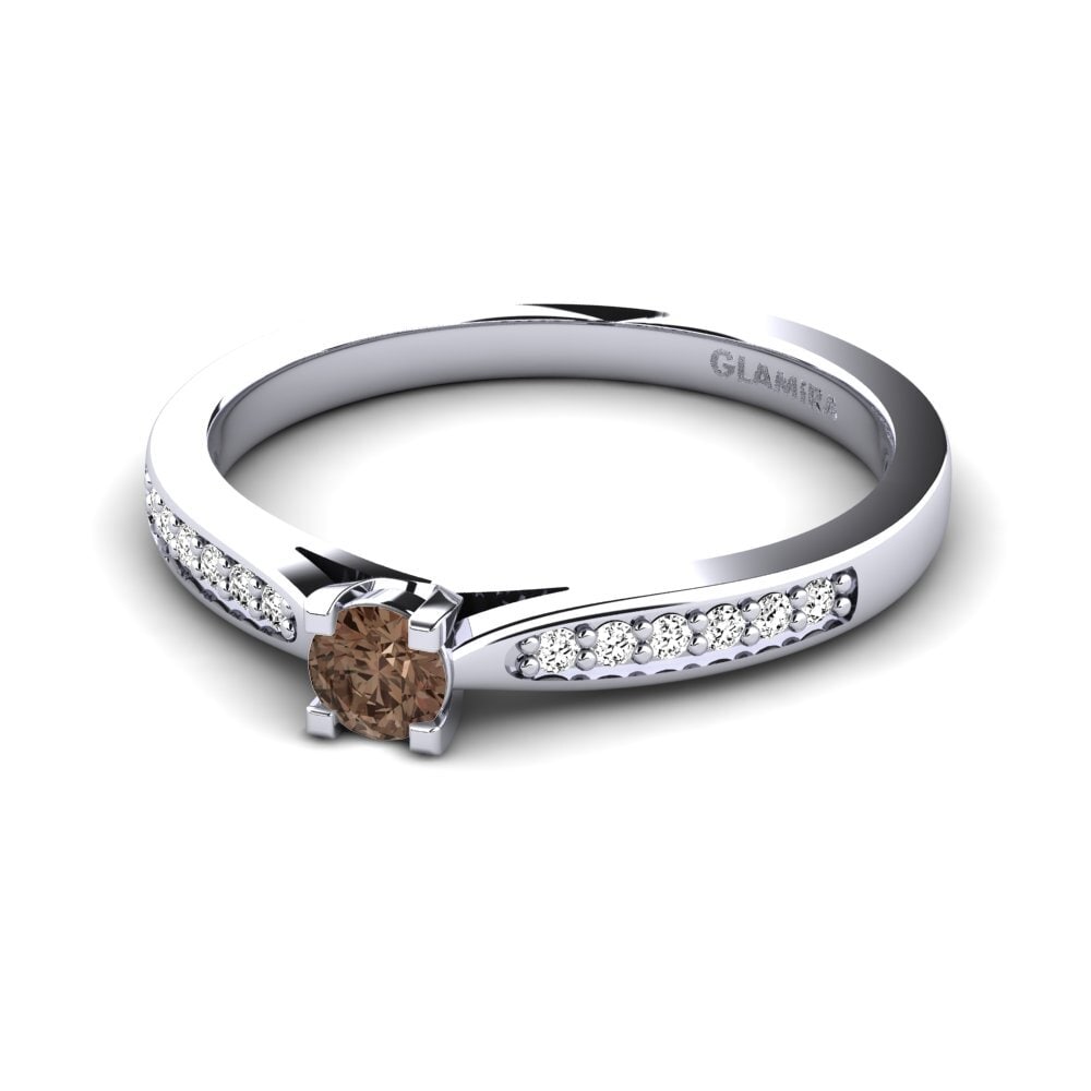 Smoky Quartz Engagement Ring Alina 0.16 crt