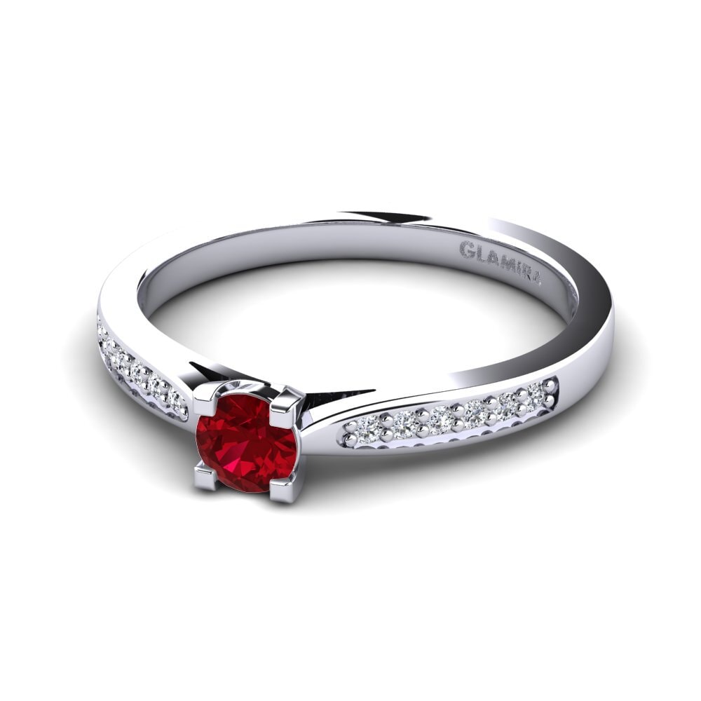 Red Zirconia Engagement Ring Alina 0.25 crt