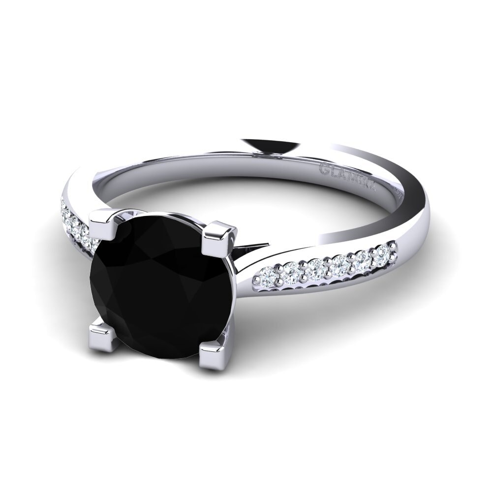 Black Sapphire Engagement Ring Alina 2.0 crt