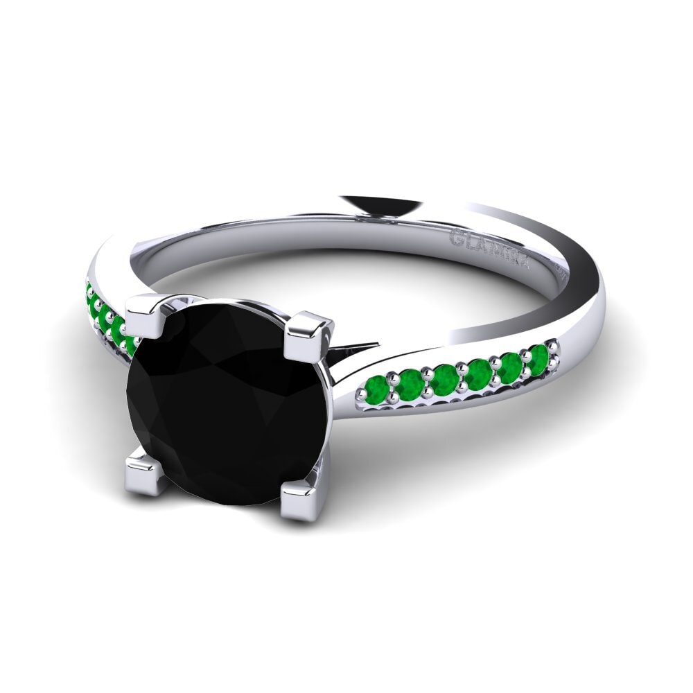 Diamante Negro Anillo de compromiso Alina 2.0crt