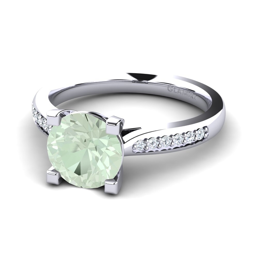 Green Amethyst Engagement Ring Alina 2.0 crt