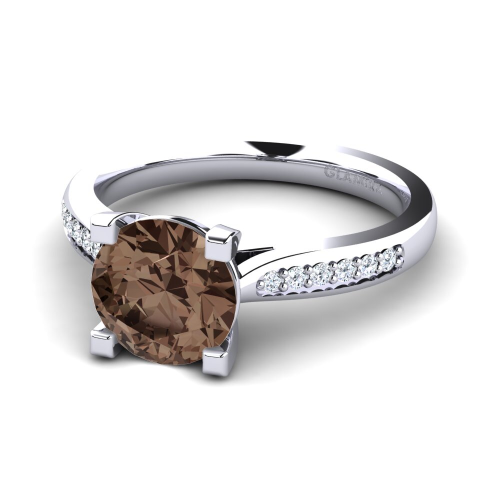 Smoky Quartz Engagement Ring Alina 2.0 crt