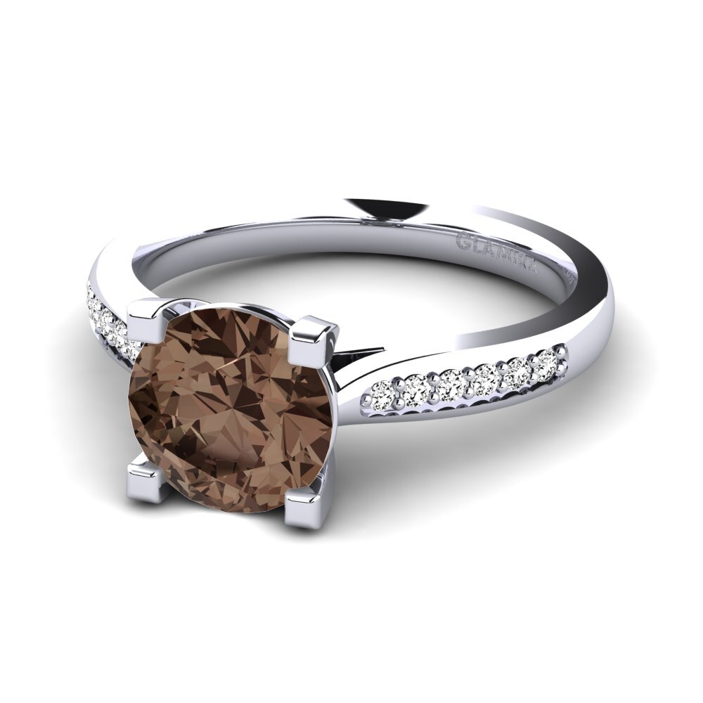 Smoky Quartz Engagement Ring Alina 2.0 crt
