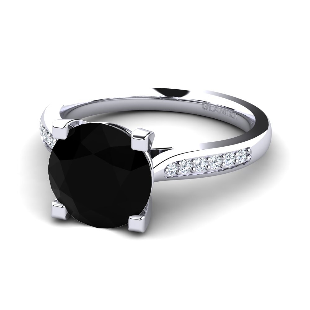 Black Sapphire Engagement Ring Alina 3.0 crt