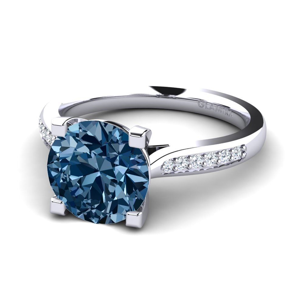 Blue Diamond Engagement Ring Alina 3.0 crt