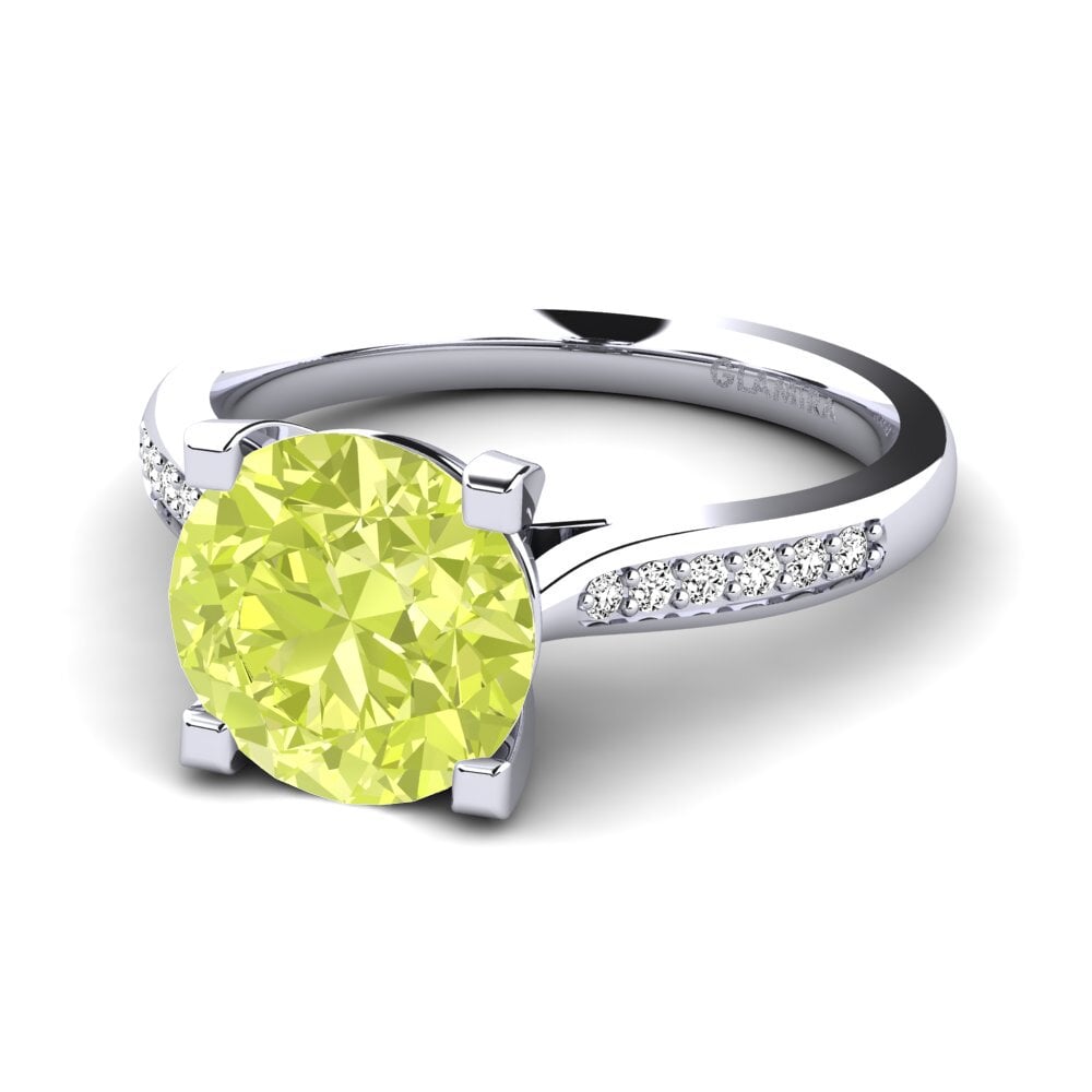 Quartzo Limão Anel de Noivado Alina 3.0crt