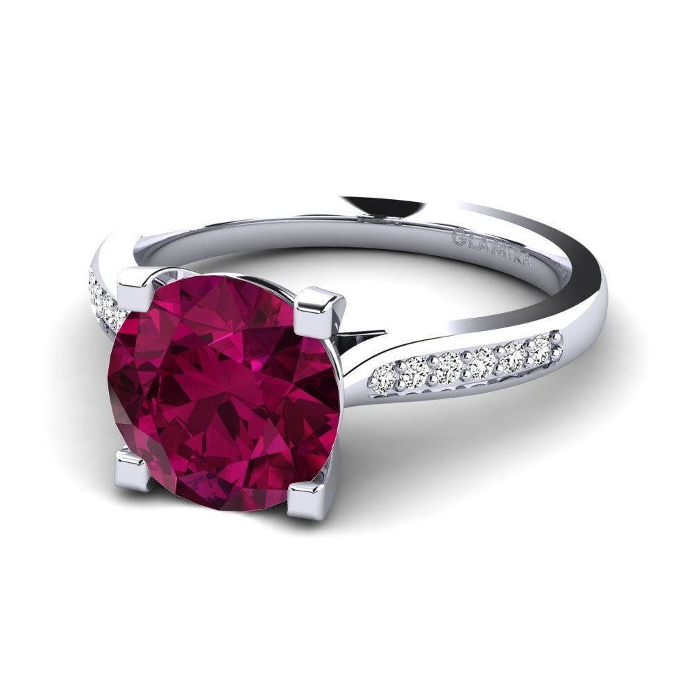 Granate Rhodolite Anillo de compromiso Alina 3.0crt