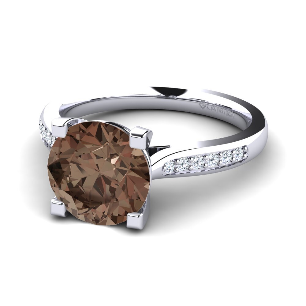 Smoky Quartz Engagement Ring Alina 3.0 crt