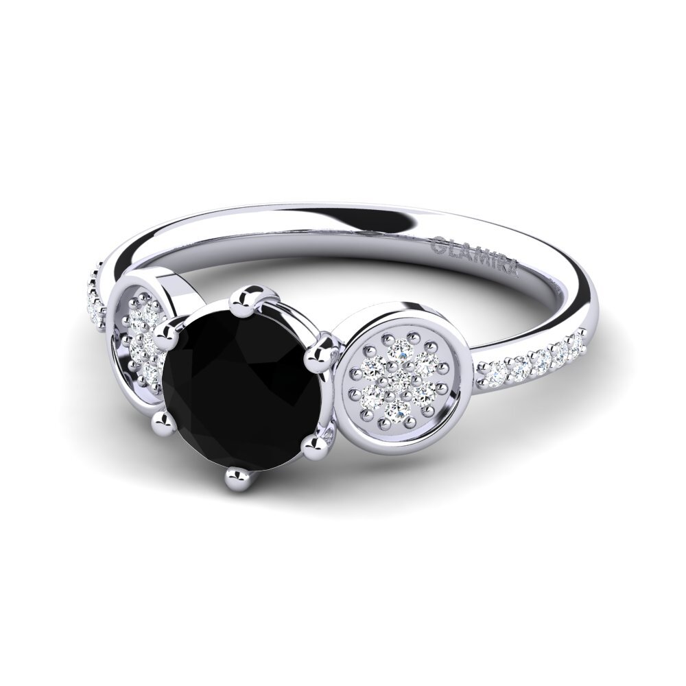 Black Diamond Engagement Ring Alinga