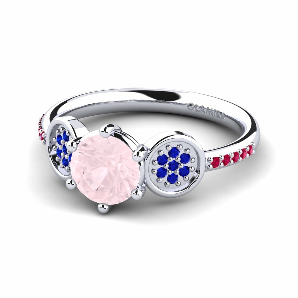 Anillo de compromiso Alinga Cuarzo rosa