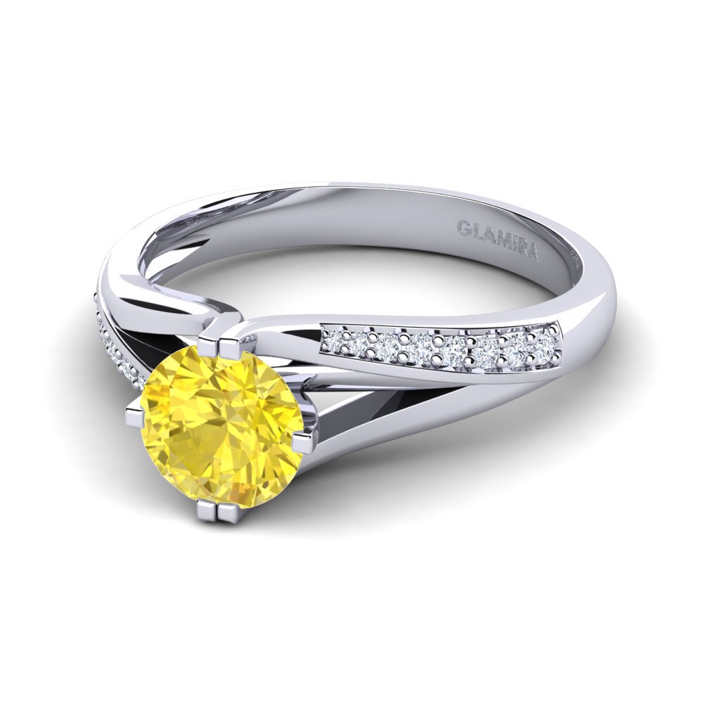 Gul safir Forlovelsesring Alisha