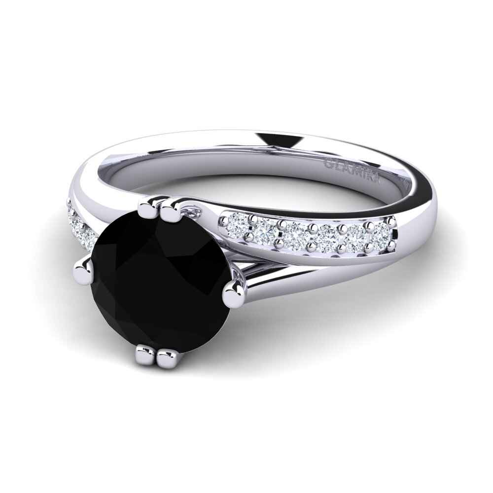 Black Sapphire Engagement Ring Alisha 2.0 crt