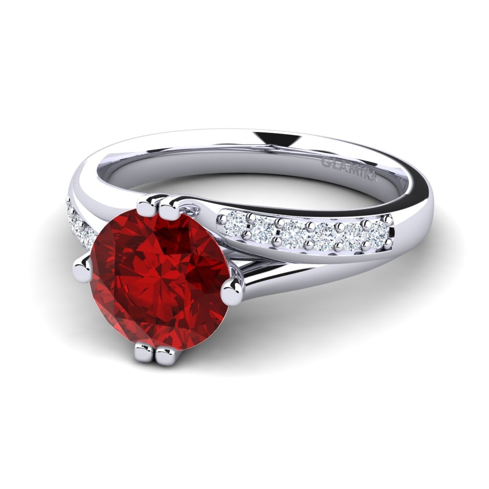 Ruby (Lab Created) Engagement Ring Alisha 2.0 crt
