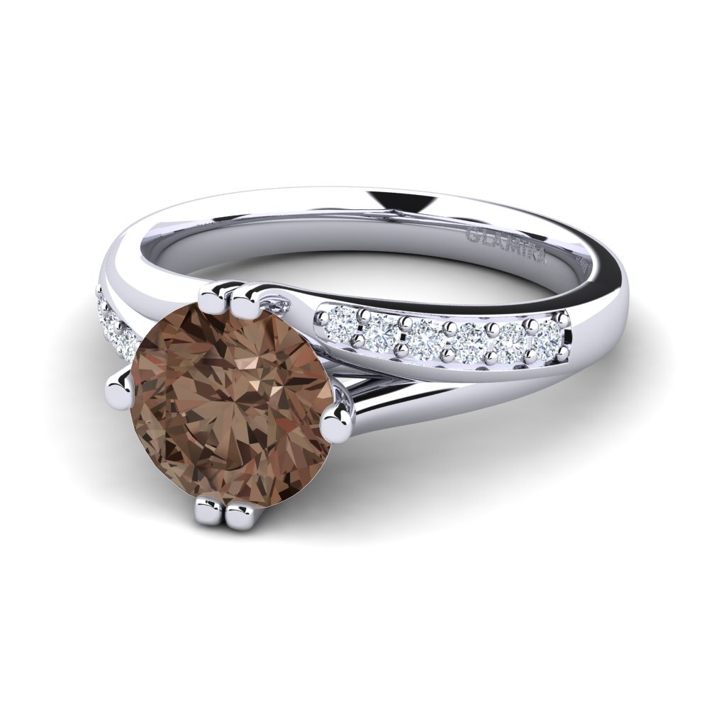 Smoky Quartz Engagement Ring Alisha 2.0 crt