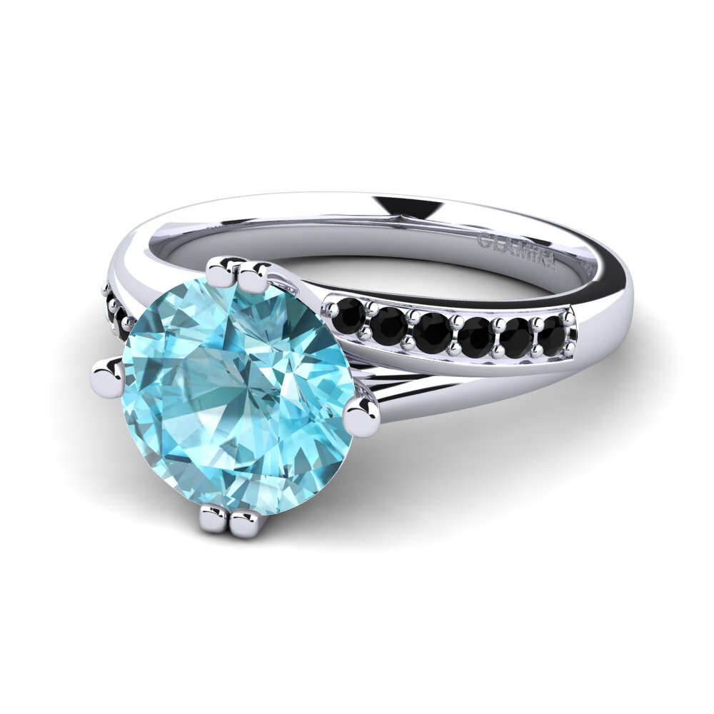 Blue Zircon Engagement Ring Alisha 3.0 crt