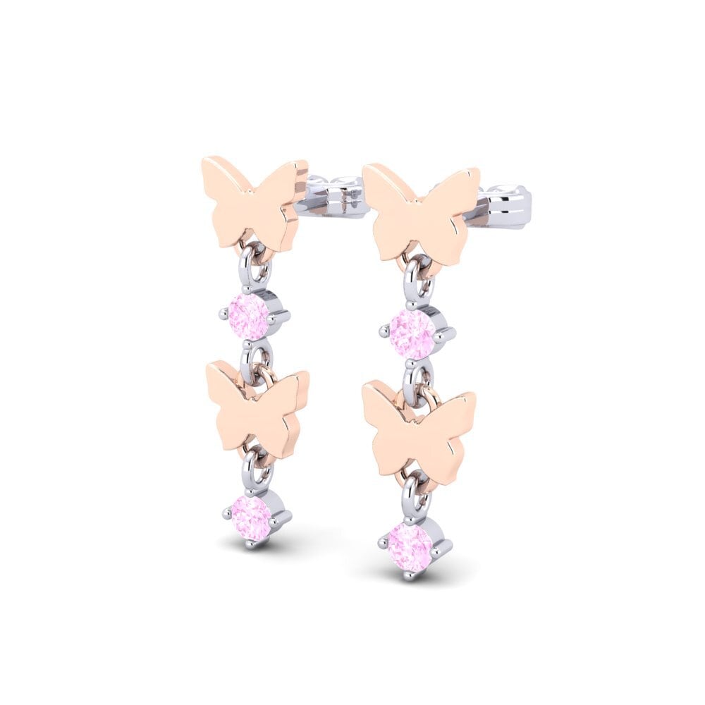 14ct Rose / White Gold Women's Earring Alissa