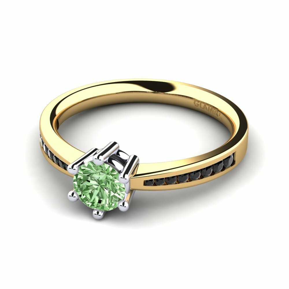 18K Geel & Wit Goud Verlovingsring Alita