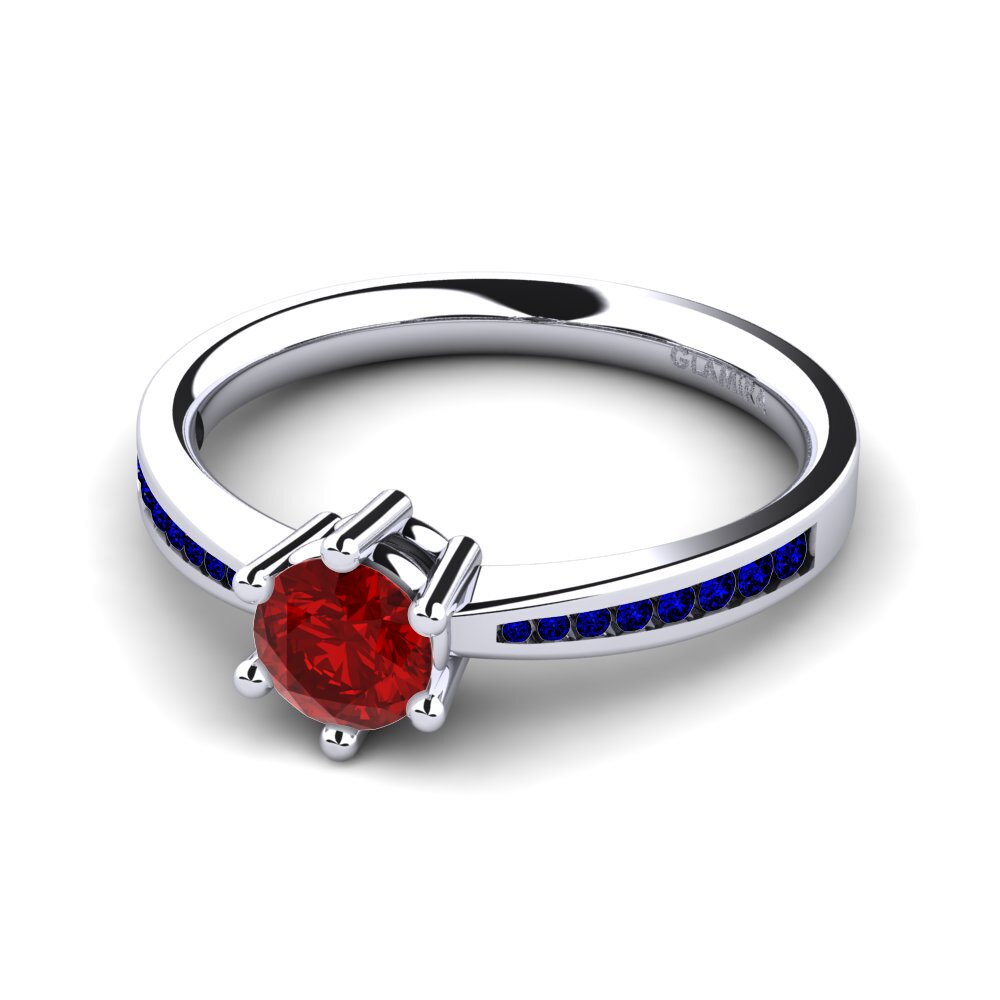 Plata 925 Anillo de compromiso Alita