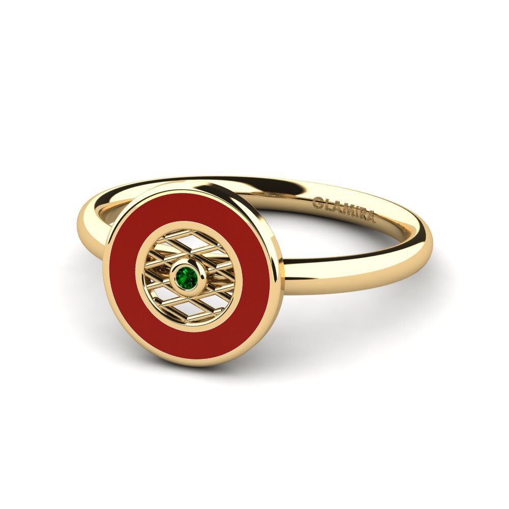 Grüner Zirkonia Ring Alizedi