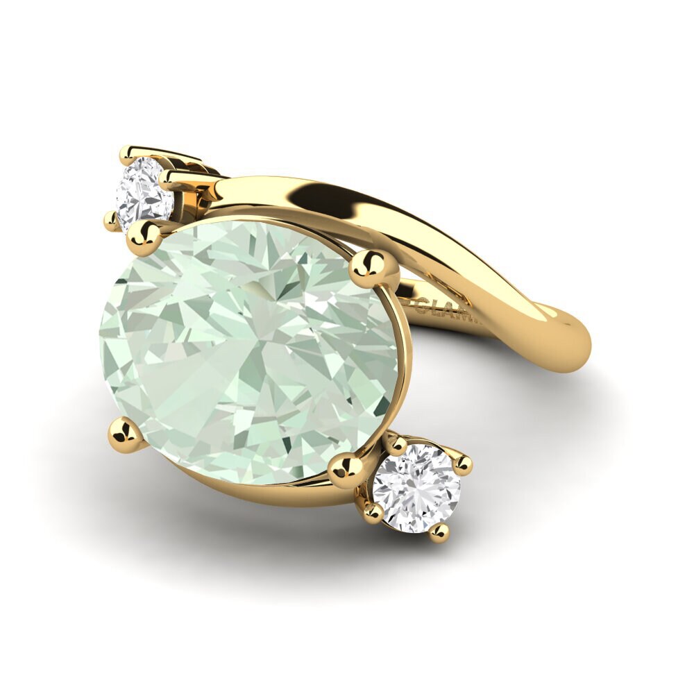 18k Oro Amarillo Anillo Alkida