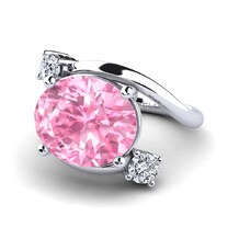 Big Stone Pink Sapphire Engagement Rings