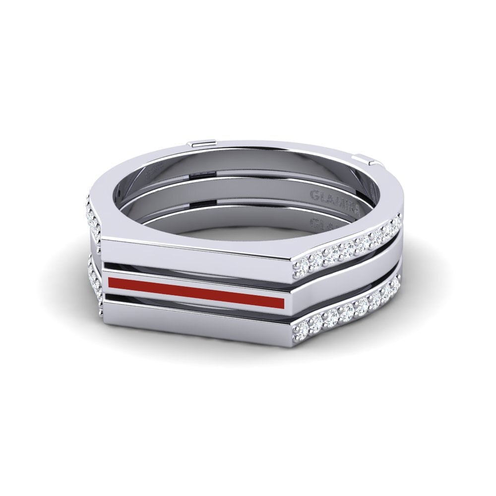 Weißgold 375 Ring Allapste SET