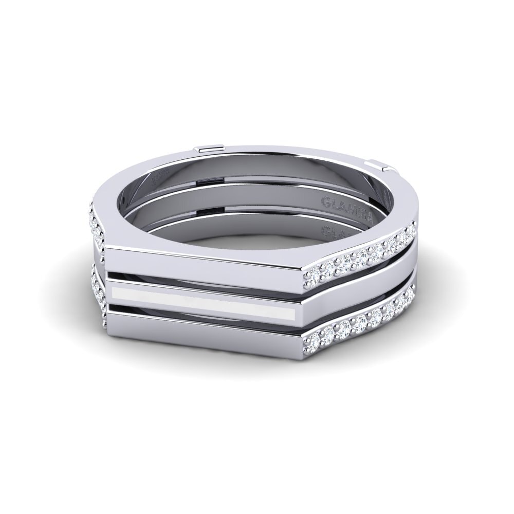 Weißgold 585 Ring Allapste SET