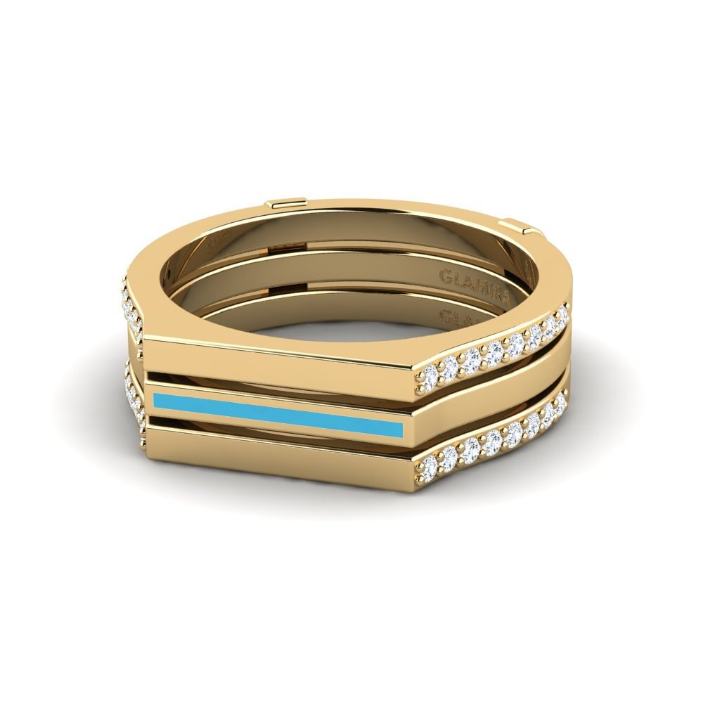 Gelbgold 750 Ring Allapste SET