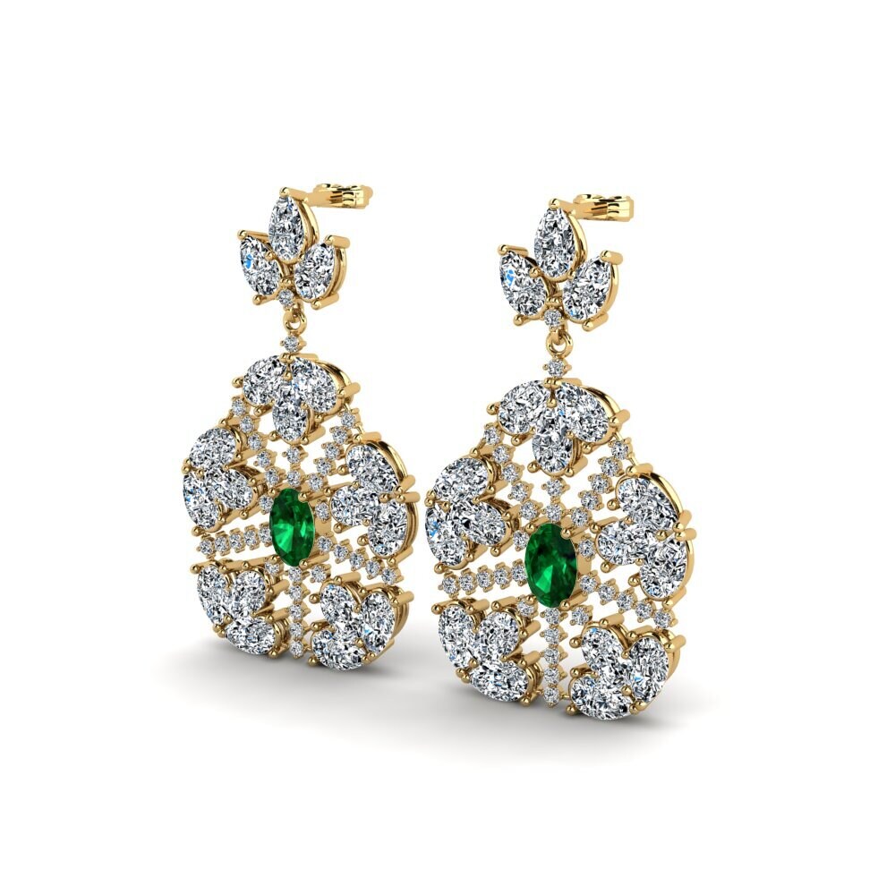 Emerald (Lab Created) Women's Earring Alleria