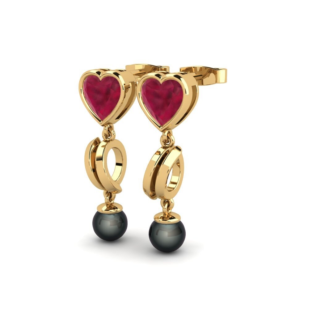 Heart Ruby Women's Earring Allibis