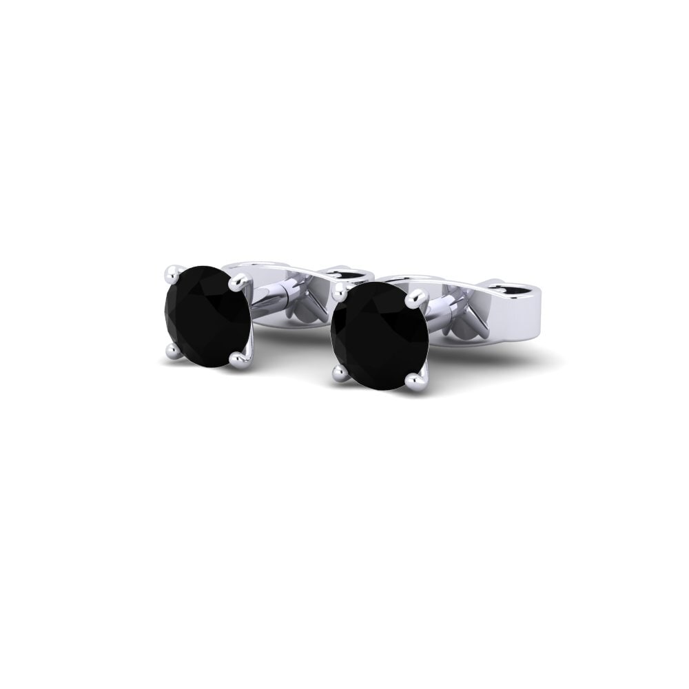 Argent Blanc Diamant Noir Boucle d'oreille enfant Allie