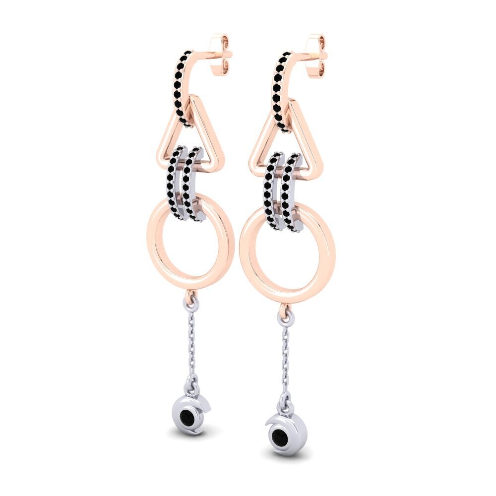 9k Oro Rosa & Blanco Pendiente de mujer Allyce