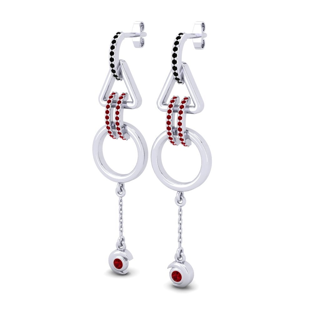 Đá Zirconia Đỏ Bông tai nữ Allyce