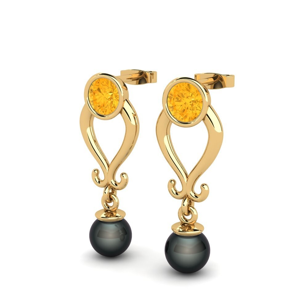 9ct Yellow Gold Citrine Women's Earring Allyn