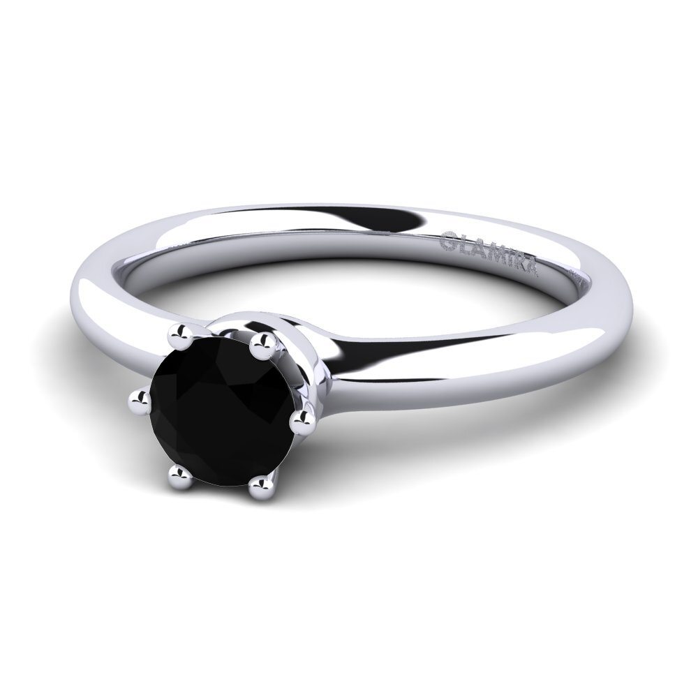 Black Onyx Engagement Ring Almira 0.5 crt