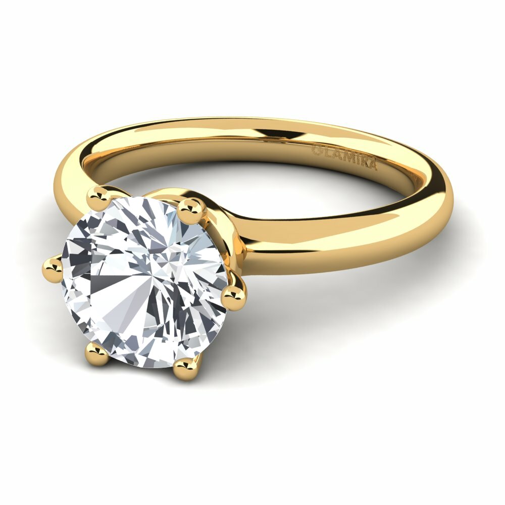 Circón Blanco Anillo de compromiso Almira 2.0 crt