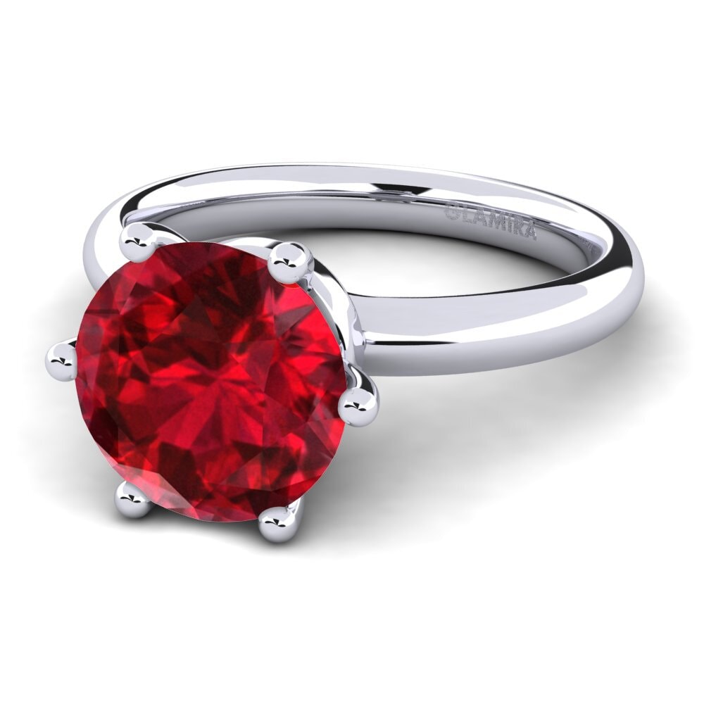 Ruby (Lab Created) Engagement Ring Almira 3.0 crt