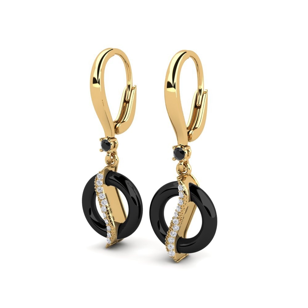 Black Onyx Women's Earring Almon