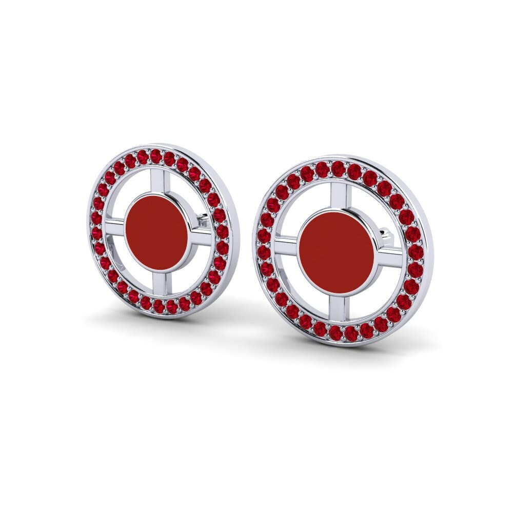 Red Zirconia Women's Earring Alnaya